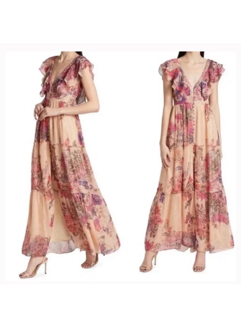 HEMANT & NANDITA Leah Floral Maxi Dress size XS video